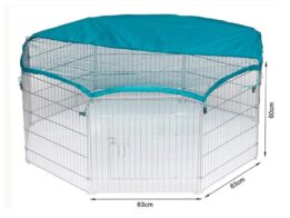 Wire Pet Playpen with waterproof polyester cloth 8 panels size 63x 60cm 06-0114 gmtpet.online
