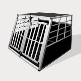 Aluminum Small Double Door Dog cage 89cm 75a 06-0772 gmtpet.online