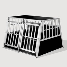 Aluminum Large Double Door Dog cage With Separate board 65a 104 06-0776 gmtpet.online