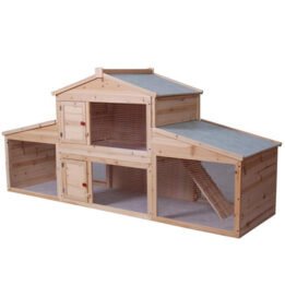 Large Wood Rabbit Cage Fir Wood Pet Hen House gmtpet.online