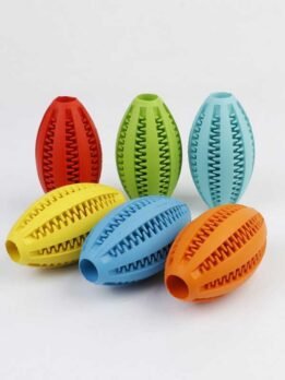 Wholesale Pet Toys Dog Football Shape Bite Molar Rubber Ball Toy