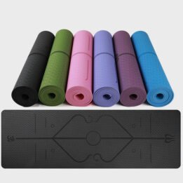 Eco-friendly Multifunction Beginner Yoga Mat With Body Line Thickened Widened Non-slip Custom TPE Yoga Mat gmtpet.online