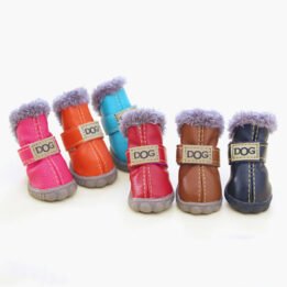 Pet Plus Velvet Puppy Shoes Warm Foot Covers Ugg Bootss gmtpet.online