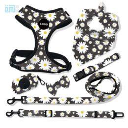 Pet harness factory new dog leash vest-style printed dog harness set small and medium-sized dog leash 109-0053 gmtpet.online