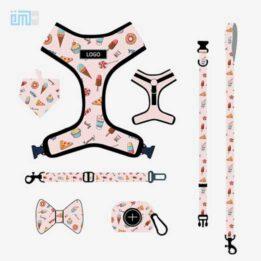 Pet harness factory new dog leash vest-style printed dog harness set small and medium-sized dog leash 109-0005 gmtpet.online