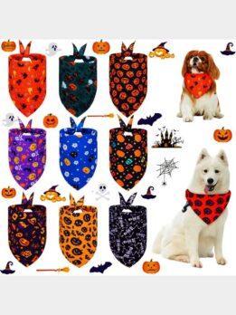 Halloween pet drool towel cat and dog scarf triangle towel pet supplies 118-37017 gmtpet.online